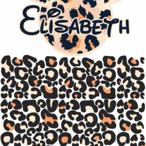 Custom Name Leopard Spots Mickey Head Wall Decal Nursery