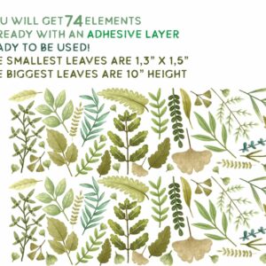 Greenery Wall Decals Leaf Nature Nursery Stickers
