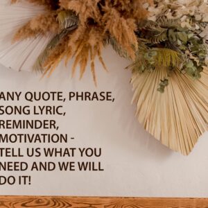 Uppercase Letters Fabric Vinyl Wall Decal quote phrase