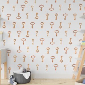 Keys Wall Decals Watercolor Stickers Decor