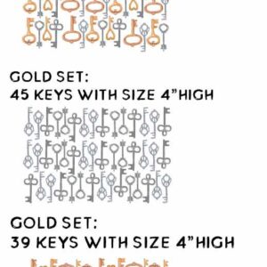 Keys Wall Decals Watercolor Stickers Decor
