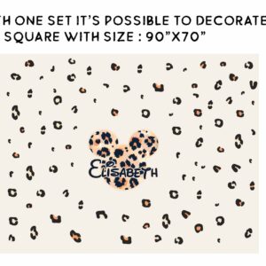 Custom Name Leopard Spots Mickey Head Wall Decal Nursery