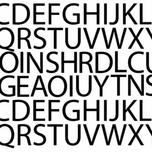 Uppercase Letters Fabric Vinyl Wall Decal quote phrase