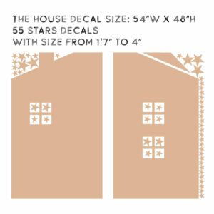 Large House Wall Decal with Stars