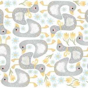 Goose Wall Decal Small Girl Boy Neutral Nursery Flowers