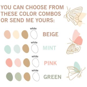 Butterfly Boho Wall Stickers Polka Dot Decals Hand Drawn