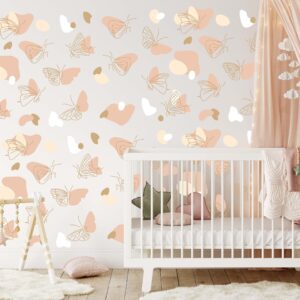 Butterfly Boho Wall Stickers Polka Dot Decals Hand Drawn