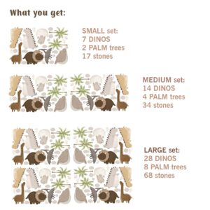 Dinosaur Wall Decals: Beige Boho Nursery Decor