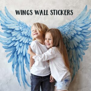 Wings Wall Stickers Decor Feathers Headboard Decals Photo