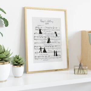 Personalized First Dance Song Lyrics Wedding Print