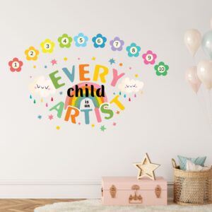 Every Child is an Artist Wall Stickers Stars Rainbow