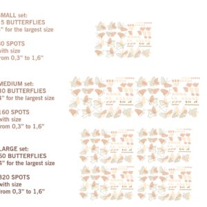 Butterfly Boho Wall Stickers Polka Dot Decals Hand Drawn