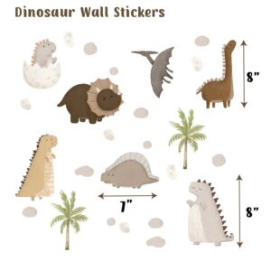 Dinosaur Wall Decals: Beige Boho Nursery Decor