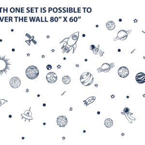 Outer Space Wall Decals Space Ship Stickers Solar System