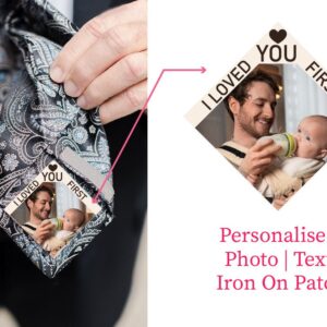 Personalised Photo Iron On Tie Patch Transfer Dad Suit