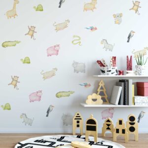 Animals Wall decals Safari Stickers Leopard Hippo Tiger
