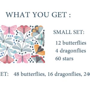 Butterfly Wall Decals: Moth, Dragonfly & Star Nursery Decor
