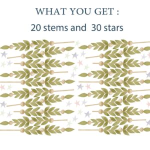 Watercolor Greenery Wall Decals – Boho Nursery Decor