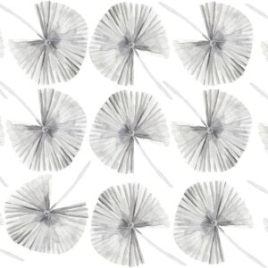 palm tree leaves wall stickers banana leaf decals greenery scandinavian scandi boho industrial gray black and white room decor, lf501