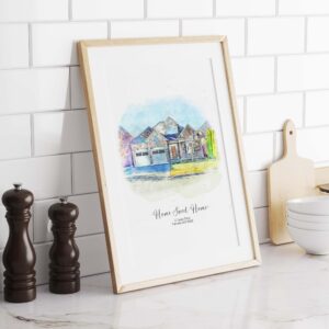 Watercolour House Portrait Personalised Painting