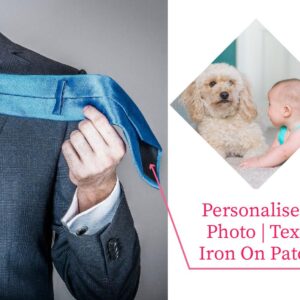 Custom Dad Photo Tie Patch Thank you Label Pet Dog Cat
