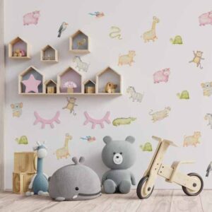 Animals Wall decals Safari Stickers Leopard Hippo Tiger