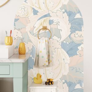 Floral Arch Custom Name Wall Decal: Boho Nursery Decor