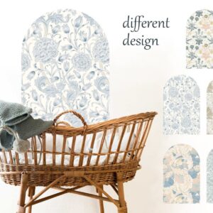 Floral Arch Custom Name Wall Decal: Boho Nursery Decor