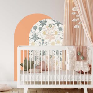 Floral Arch Wall Decal: Boho Nursery Decor, Greenery Accent