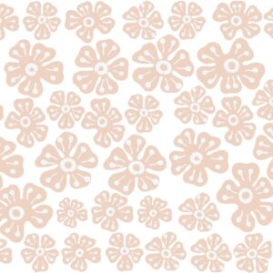 Floral Nursery Wall Decals – Beige Flowers
