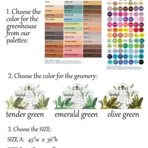 Greenhouse Wall Decal: Boho Flower Greenery, Nursery Decor