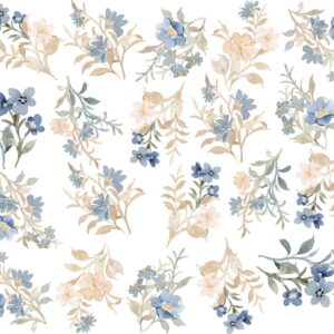 Watercolor Flower Greenery Wall Decals Nature Sticker