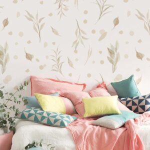 Watercolor Leaves Wall Decals