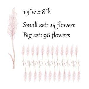 Watercolor Pink Heather Flower Wall Decals