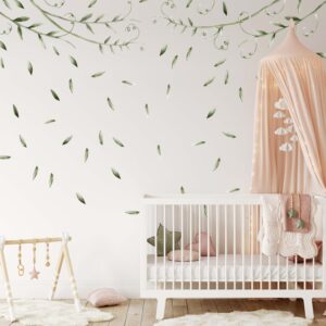 Nursery Large Greenery Lianas Wall Stickers Violet