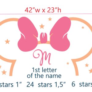 Toddler Headboard Wall Decal Mickey Minnie Mouse Large