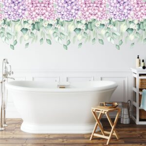 Hanging Hydrangea Wall Decals: Floral Greenery Nursery Decor