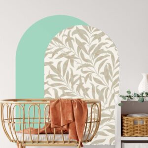 Floral Arch Wall Decal: Boho Nursery Decor, Greenery Accent