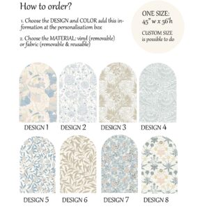 Floral Arch Wall Decal: Boho Nursery Decor, Greenery Accent