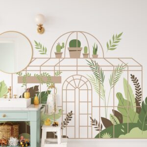 Greenhouse Wall Decal: Boho Flower Nursery Decor