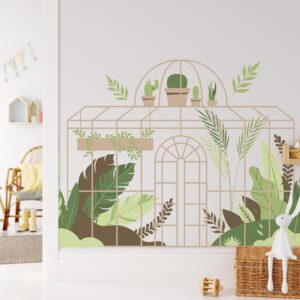 Greenhouse Wall Decal: Boho Flower Nursery Decor