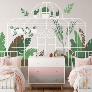 Greenhouse Wall Decal: Boho Flower Nursery Decor