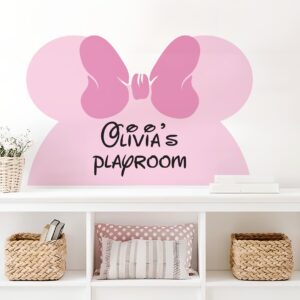 Mickey Headboard Wall Decal: Custom Name, Nursery Decor