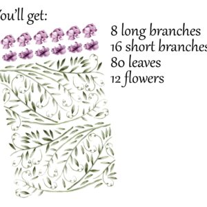 Nursery Large Greenery Lianas Wall Stickers Violet