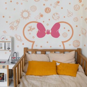 Large Headboard Minnie Mouse Bow Wall Decal Space