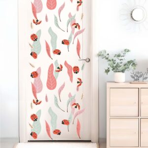 Ladybug Wall Decals: Boho Nursery Greenery, Nature Stickers