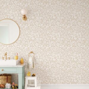 Flowers Wallpaper Peel and Stick Classic Floral Removable