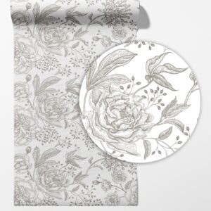Peony Wallpaper Flowers Leaf Berry Graphic Greenery Peel