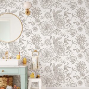 Peony Wallpaper Flowers Leaf Berry Graphic Greenery Peel