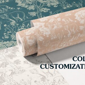 woodland animals wallpaper: peel and stick forest mural, nursery decor nw3